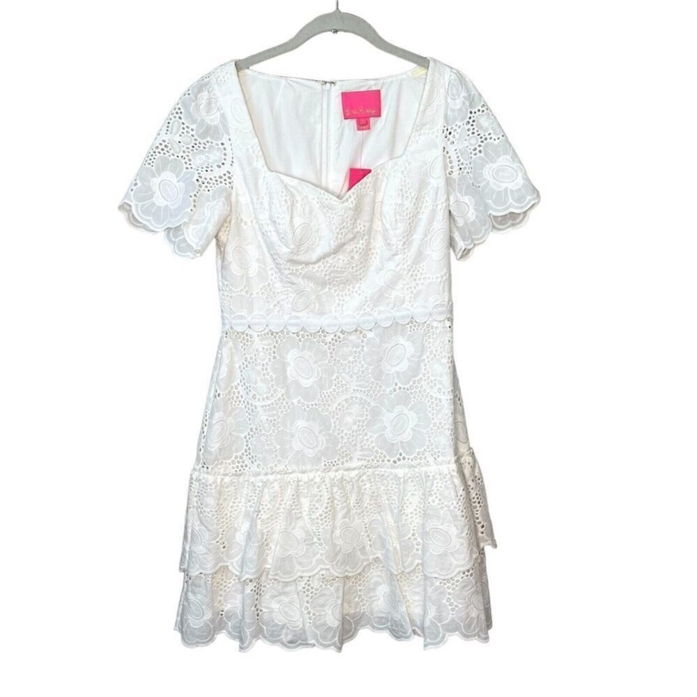 Lilly Pulitzer NEW White Eyelet Bonni Mini Dress Size 2 $278